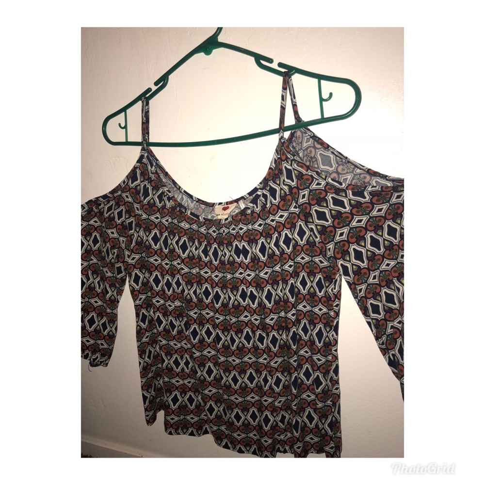 Cold shoulder lace top